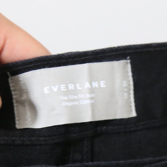 NWT Everlane The Slim Fit Jean Low Stretch Men's Black Size 28x32 - Picture 4 of 9